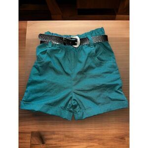 Vintage 80’s Retro Paisley Bobby Socks Brand Youth Cuffed Shorts Sz 6